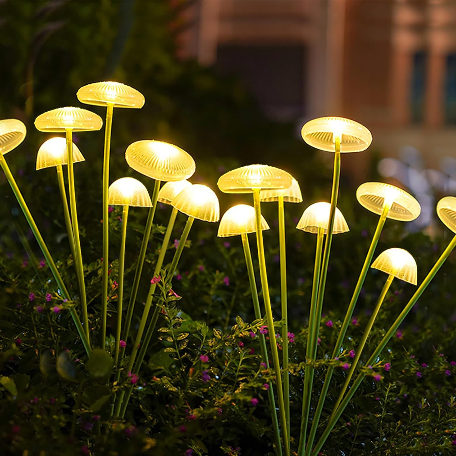 Juego de 2 luces solares para jardín, 8 luces LED tipo medusa, luces ...