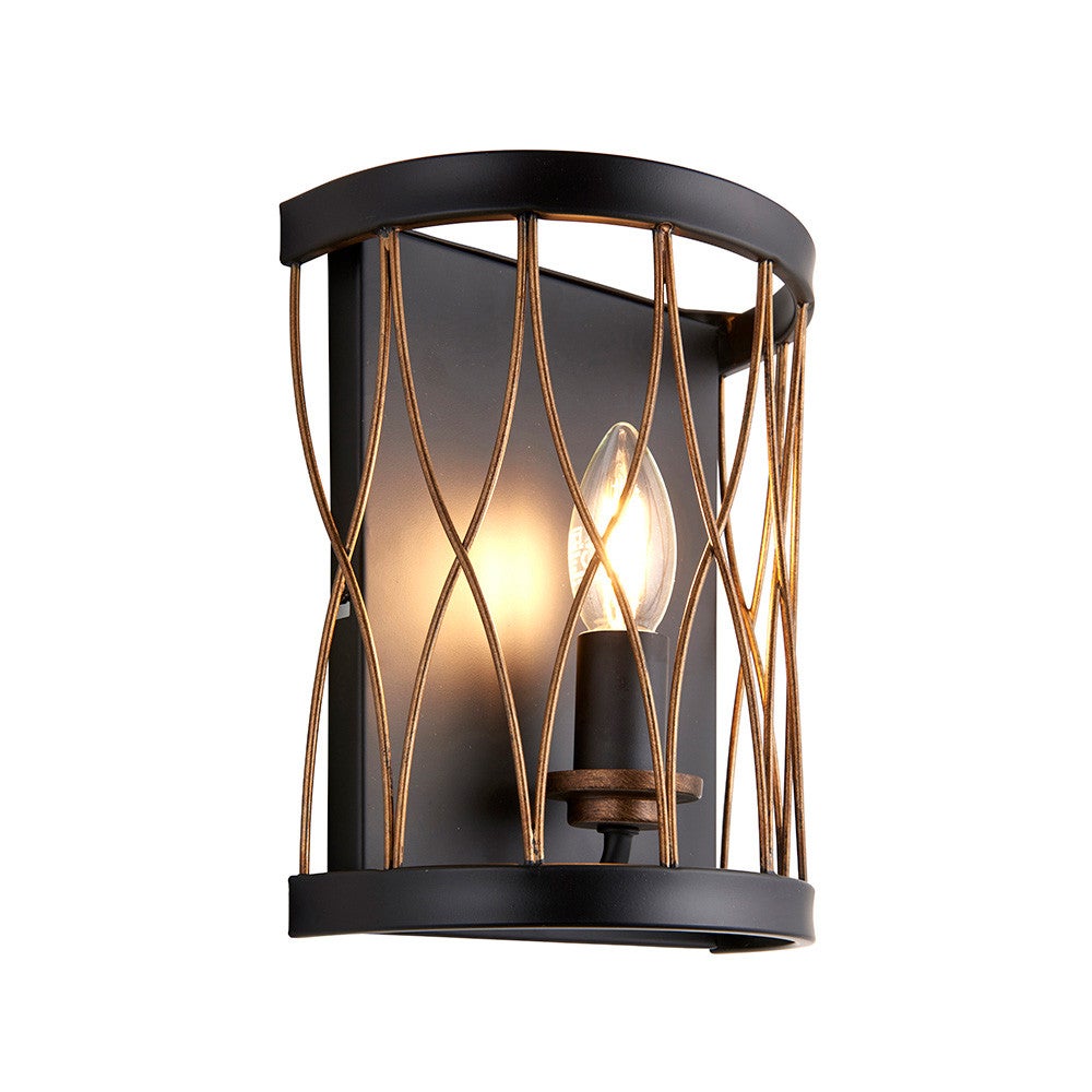 Kinkiet HESTON czarny matowy 1xE14x7W metal wym:23x19x10cm IP20 Endon