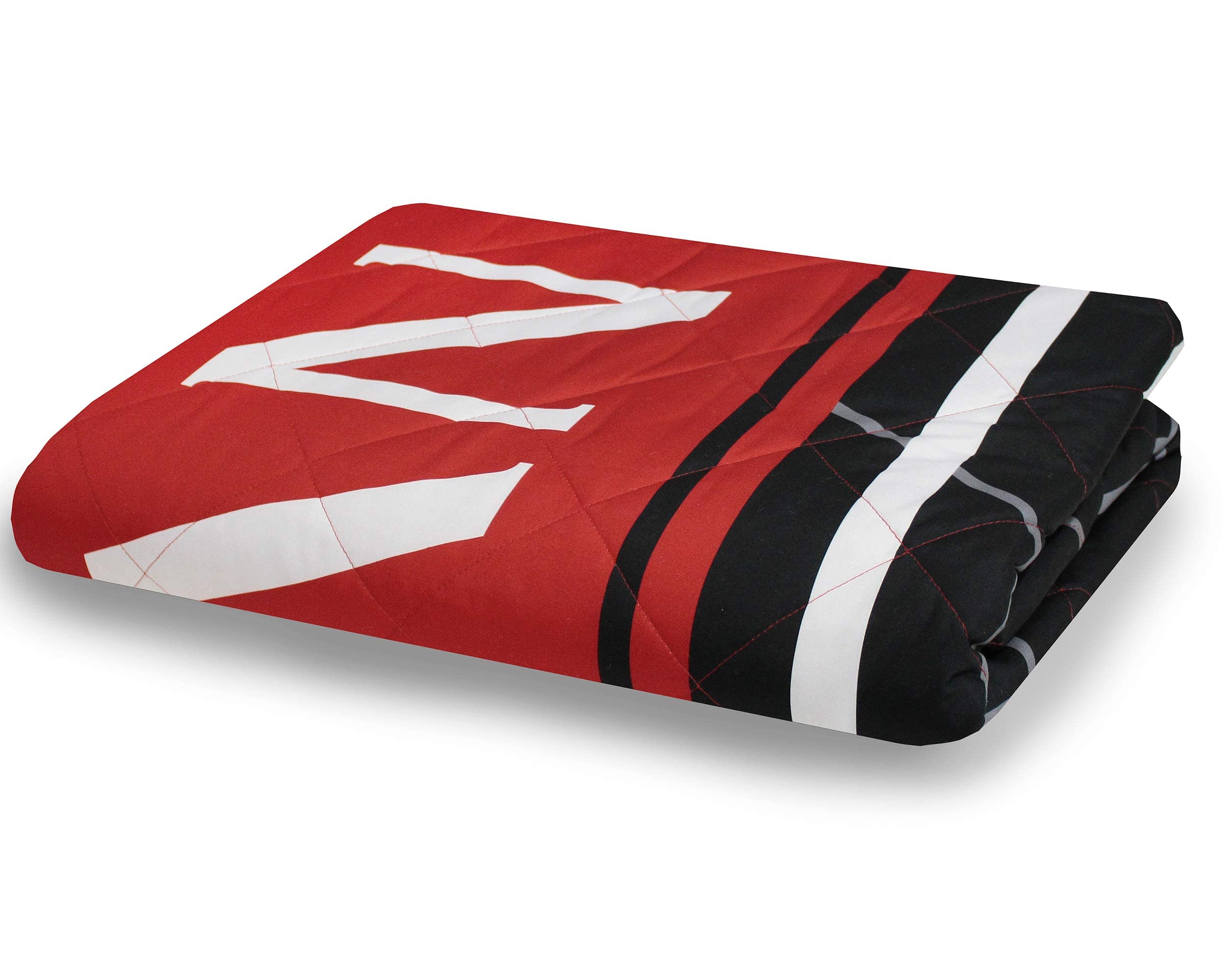 Copriletto Trapuntato A.C. Milan - Letto Singolo (170x260 Cm), Stampa Digitale Ufficiale, In Poliestere, Lavabile