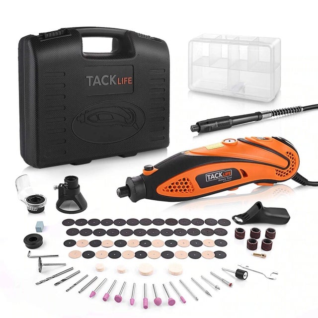 Amoladora Eléctrica Advanced 80 Accesorios Velocidad Variable DIY, Artesanías, Kit Multifunción TACKLIFE Mini Amoladora