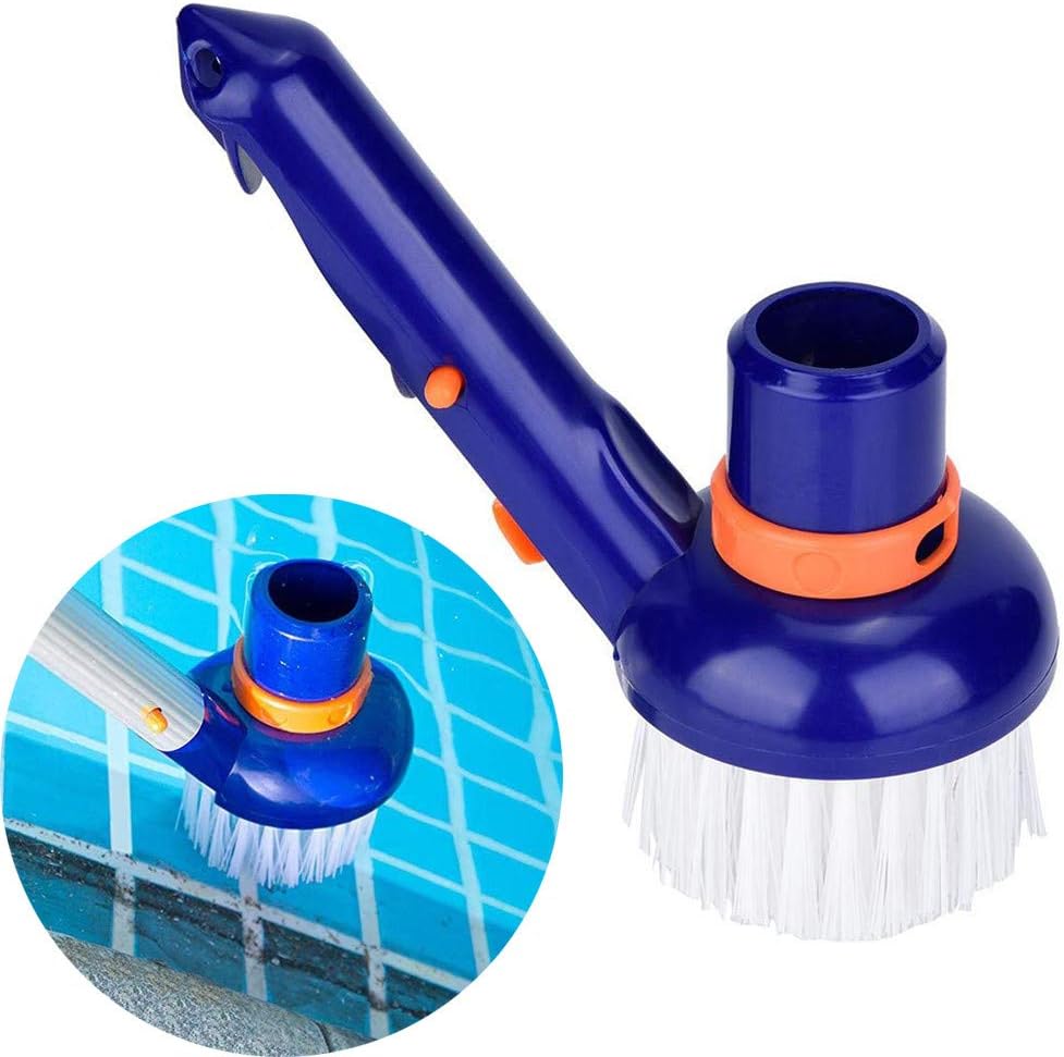 Brosse de nettoyage de fond de piscine, outils de nettoyage de piscine à tête ronde - 5
