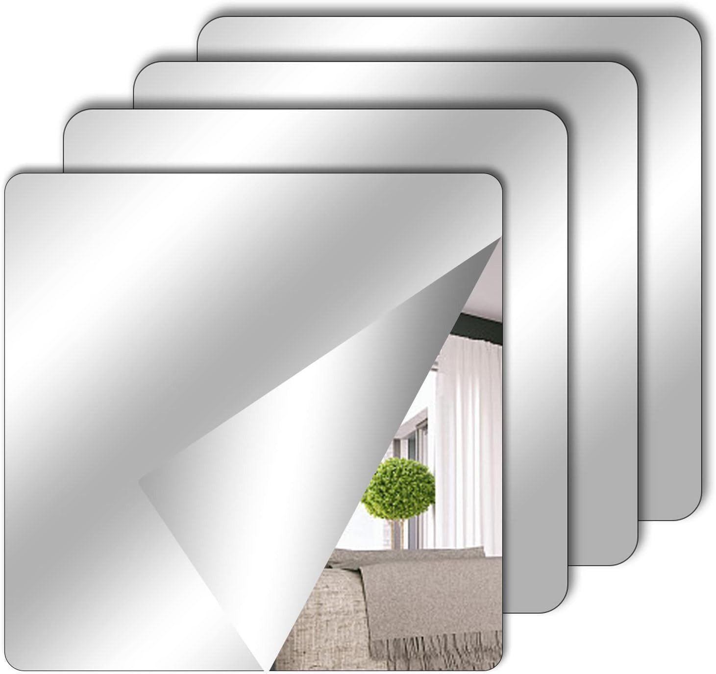 Autocollants muraux miroir 3D Anself, autocollants ronds à faire soi-même pour la décoration de