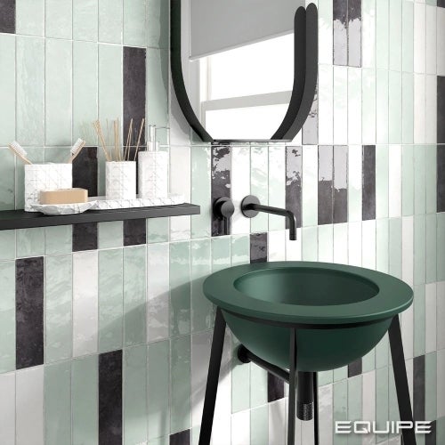 Carrelage mural Effet Zellige Vert d'eau TRIBECA 6x24,6cm Mint - 3