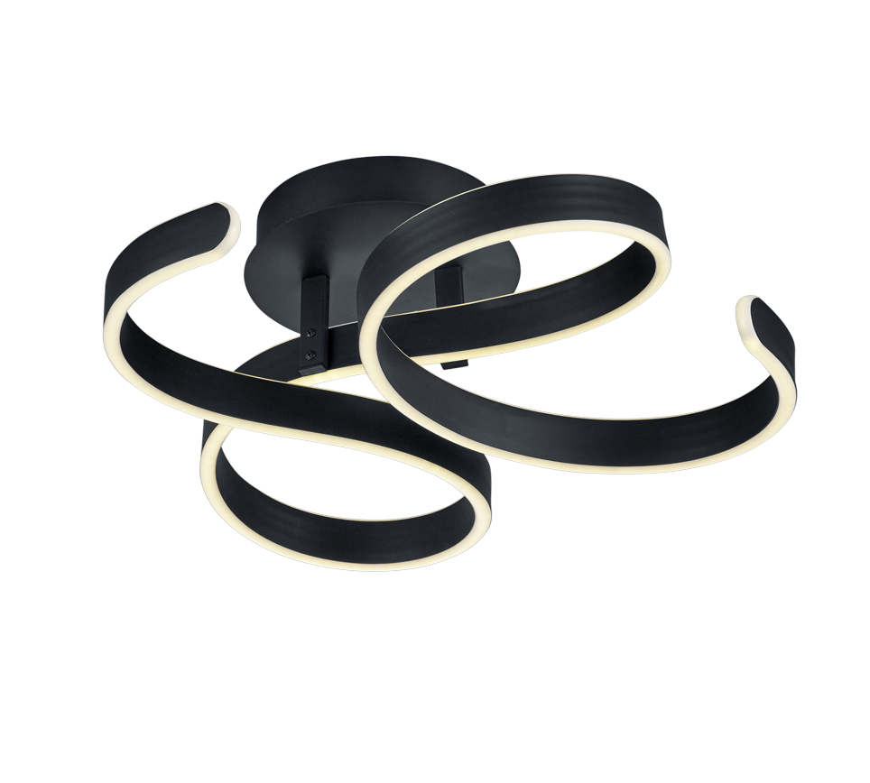 Lampa sufitowa wisząca Francis antracyt LED 40W 3000K 6000 lm nowoczesna wym: 19,5 x 54 x 52 cm metal Trio