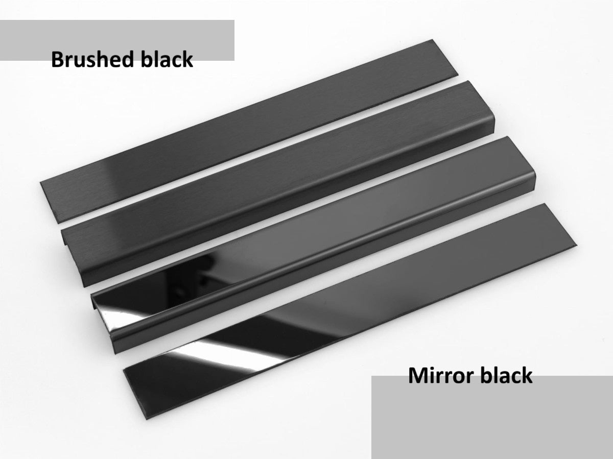 Profil décoratif Li angulaire interne en acier inoxydable 30 mm x 30 mm x 2700 mm - noir satin - 7