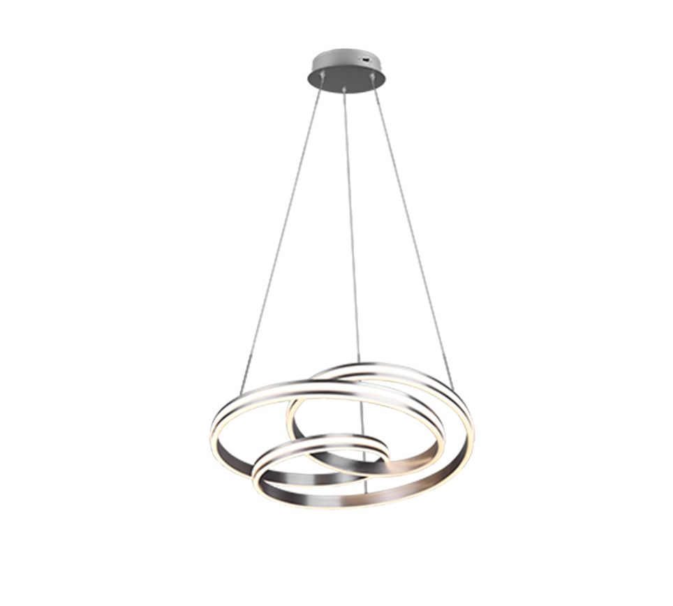 Lampa wisząca YARA LED 60W Odcienie bieli 7200lm srebrno-biała wym:150x60x60cm Trio