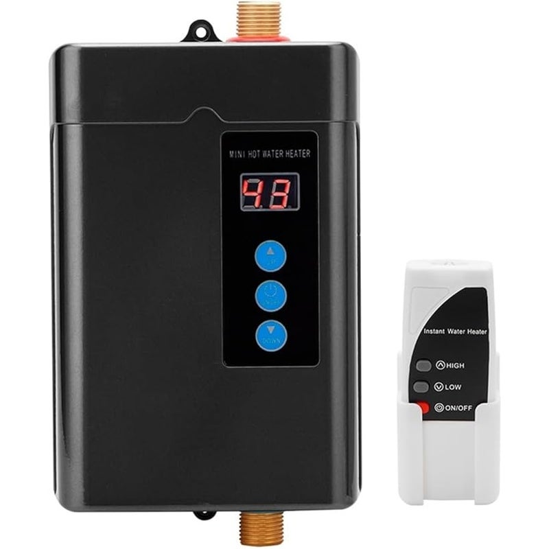 Elektryczny podgrzewacz wody przepływowy – 4000 W – sterowanie dotykowe Smart Touch – szybki gorący prysznic – z wyświetlaczem temperatury – czarny