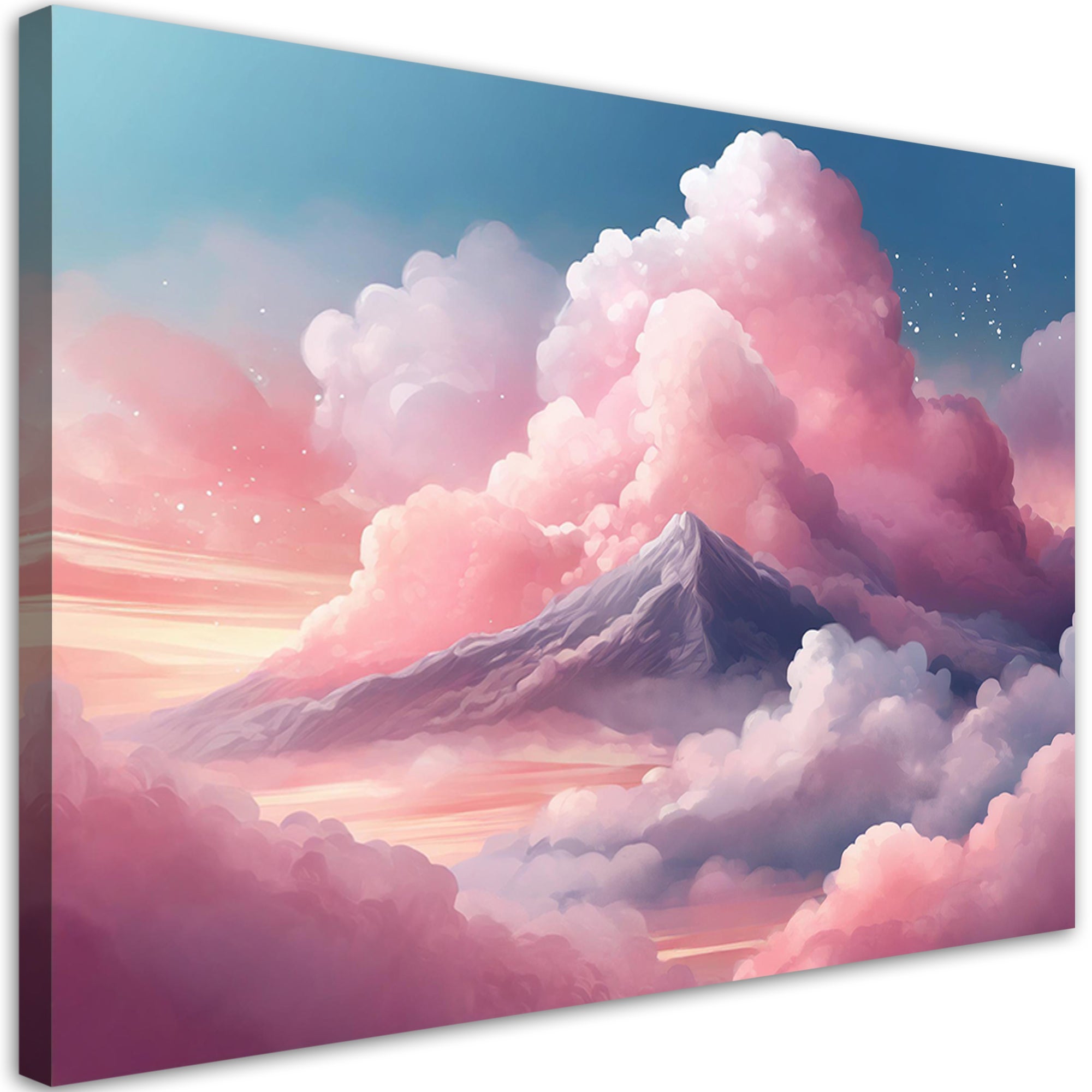 Obraz na płótnie, Różowe chmury i niebo 120x80