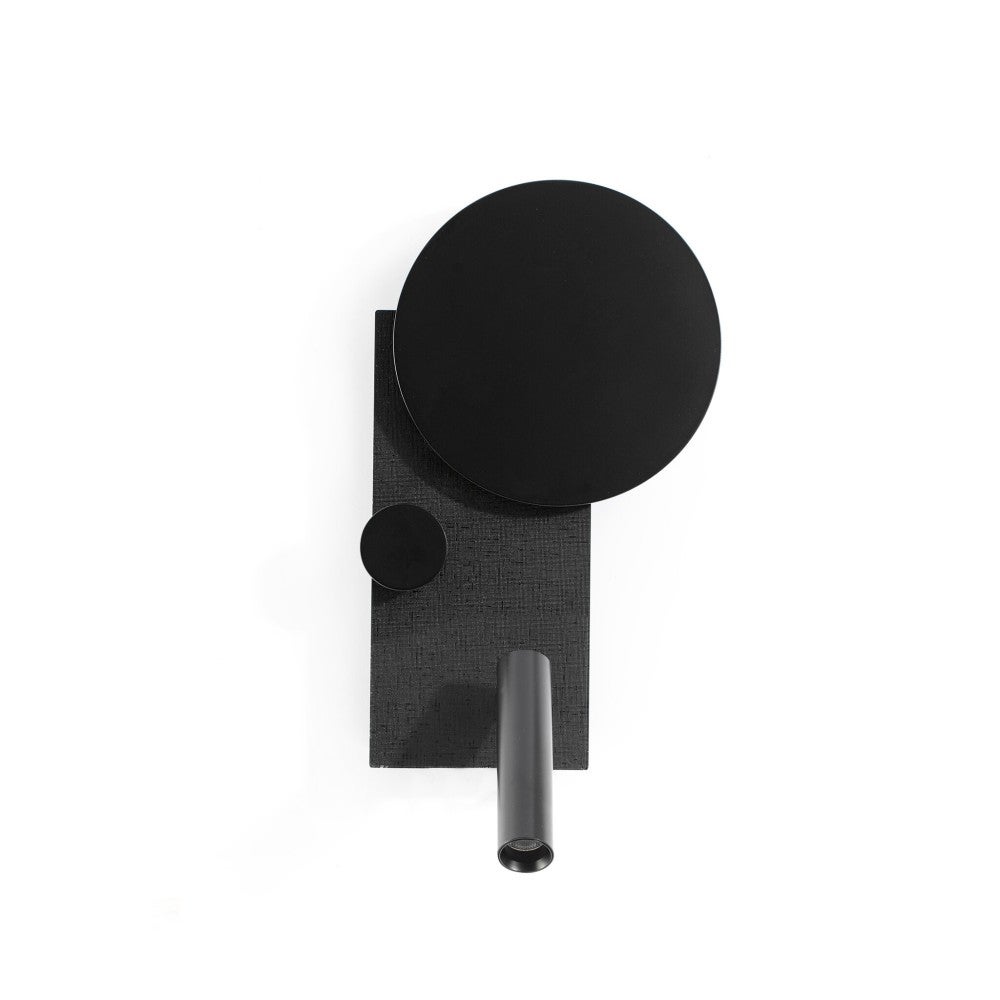 Faro Barcelona Klee lampa ścienna LED 10 W z ramieniem do czytania po lewej stronie, ściemnialna, czarna