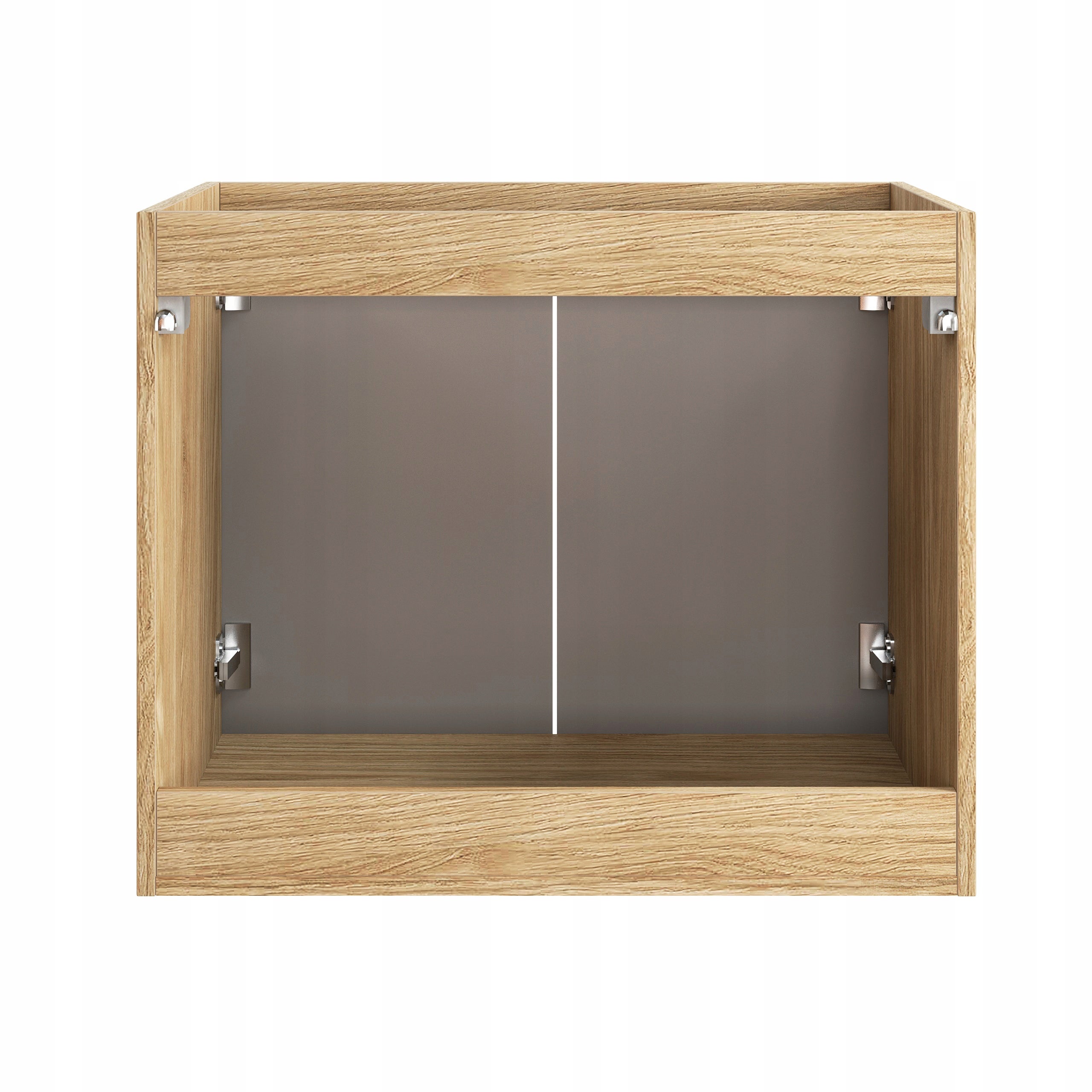 Szafka łazienkowa OCEAN 90 cm beżowa dąb olejowany front 3D MDF wisząca - 8