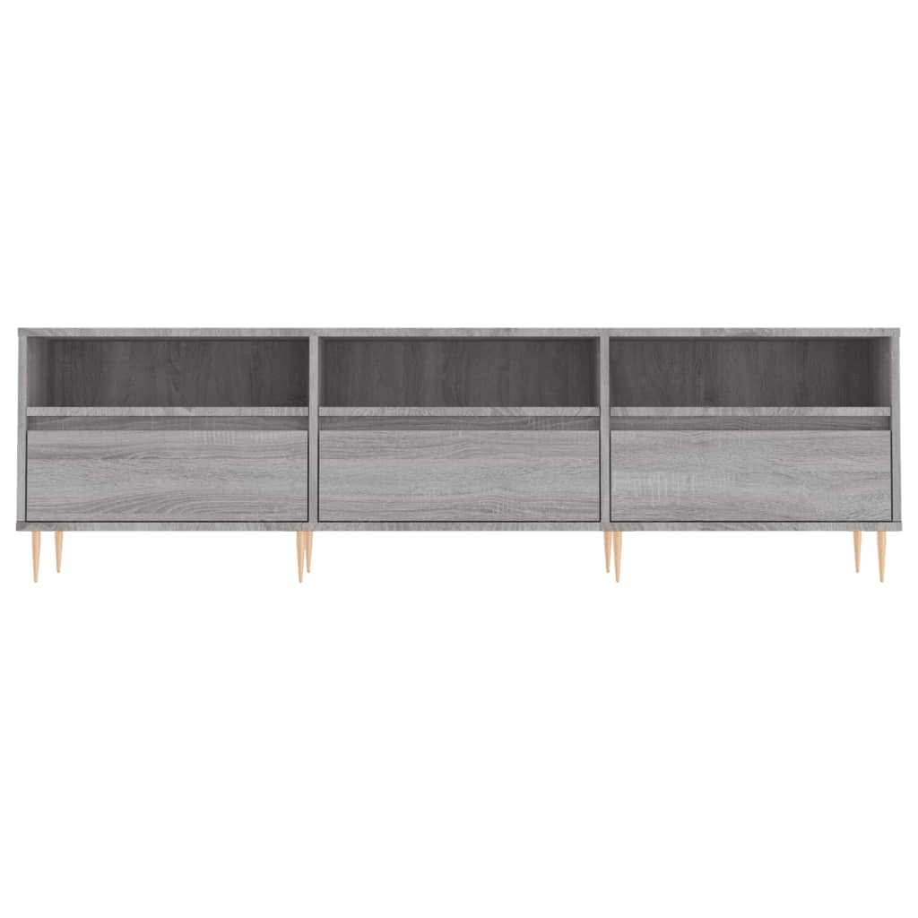 Meuble TV sonoma gris 150x30x44,5 bois d'ingénierie - 5