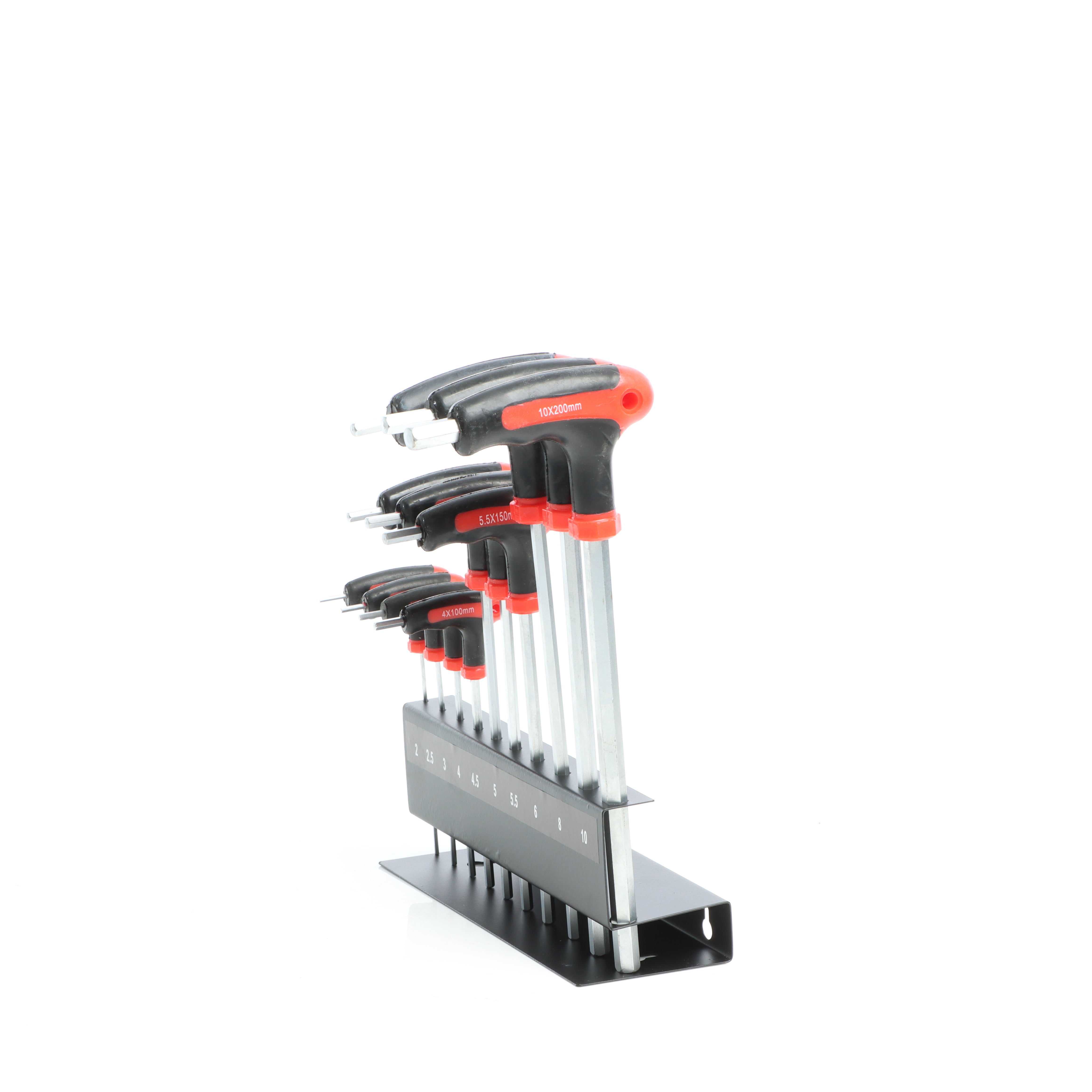 Jeu de Clés hexagonales Mâle avec Support Clé Allen à Six pans Poignées en forme de T Kit 11 pièces - 8