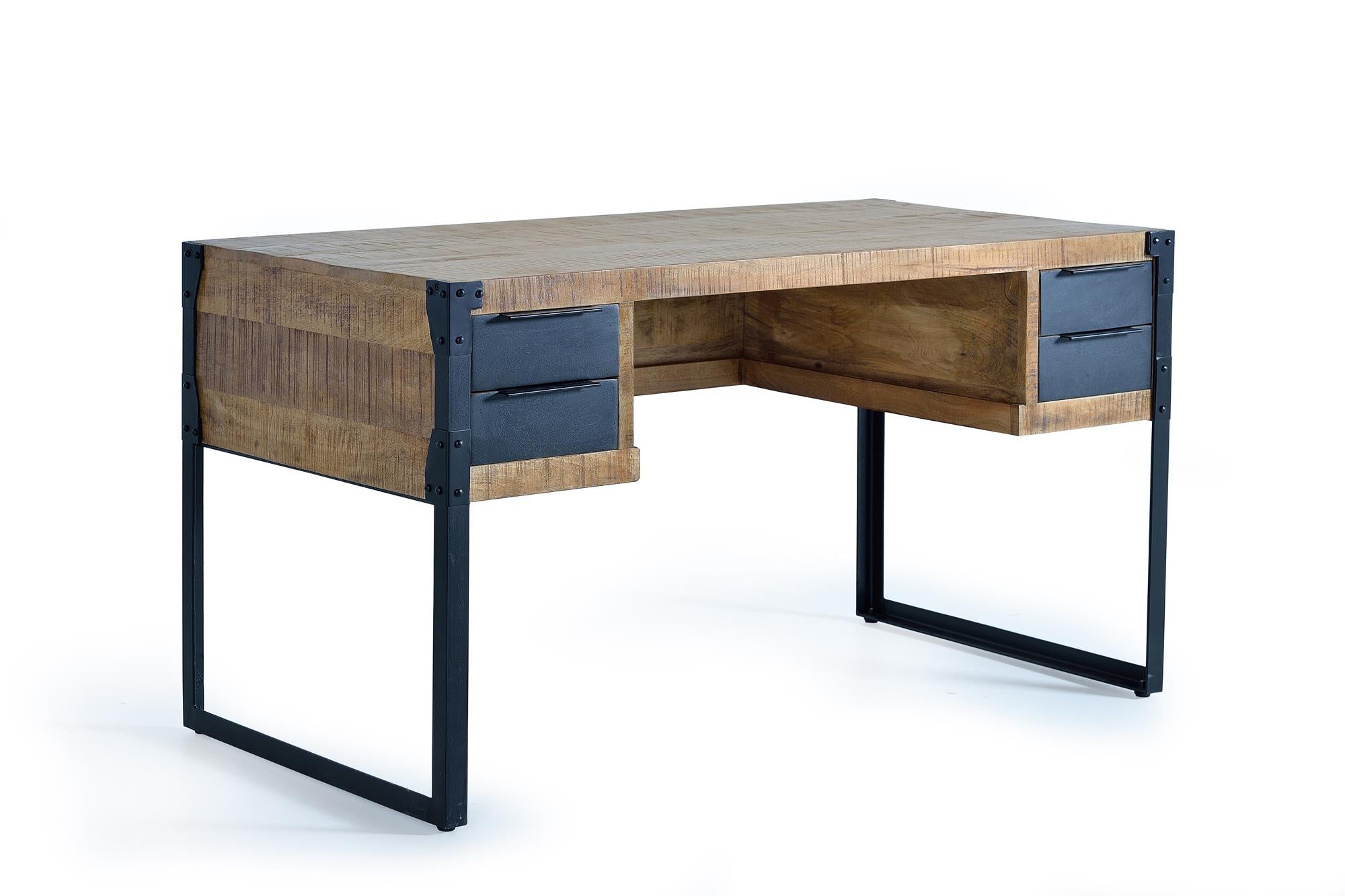 Bureau en bois de manguier et metal