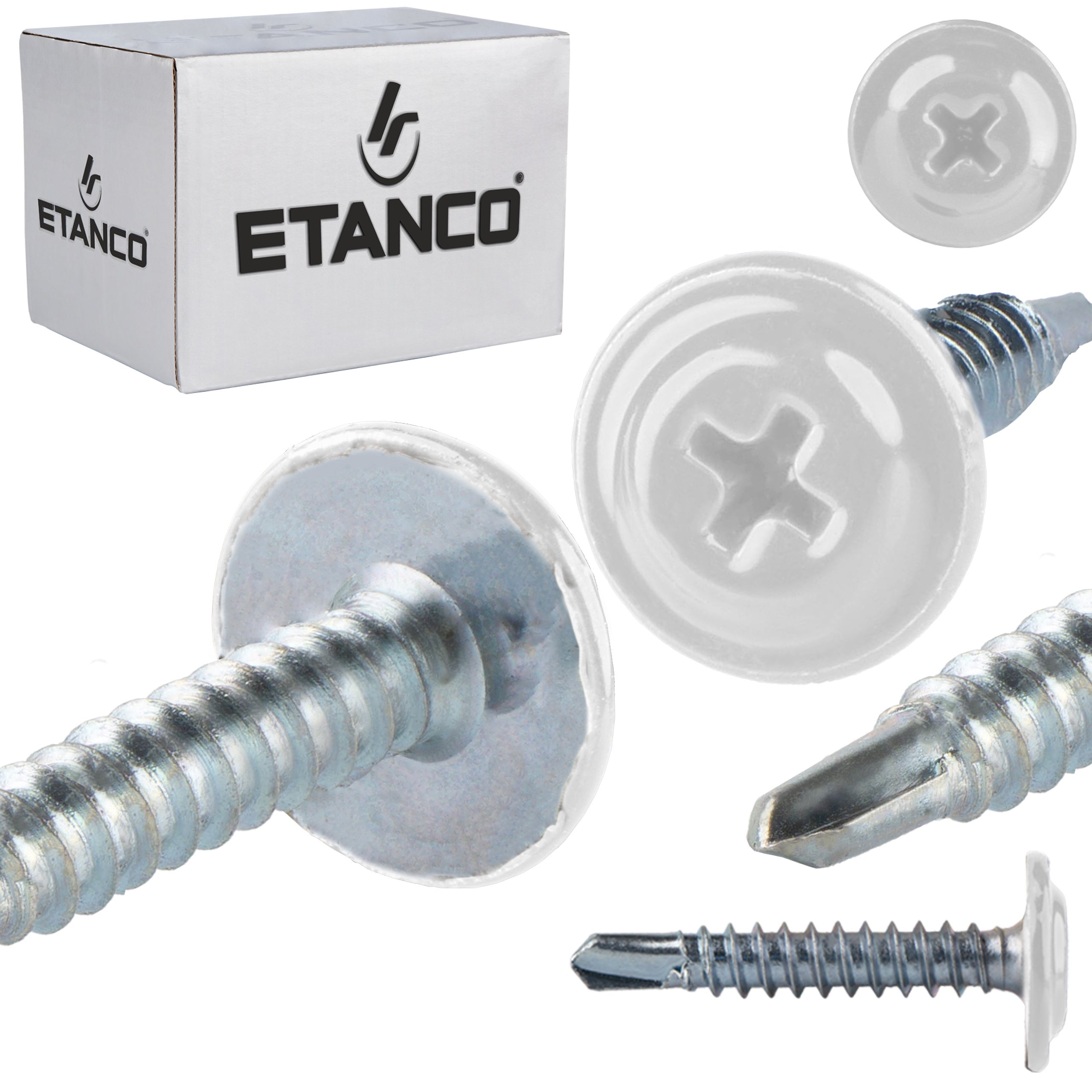 Wkręty podkładkowe Etanco GM-B 4,2x25 mm samowiercące RAL 9010 250szt