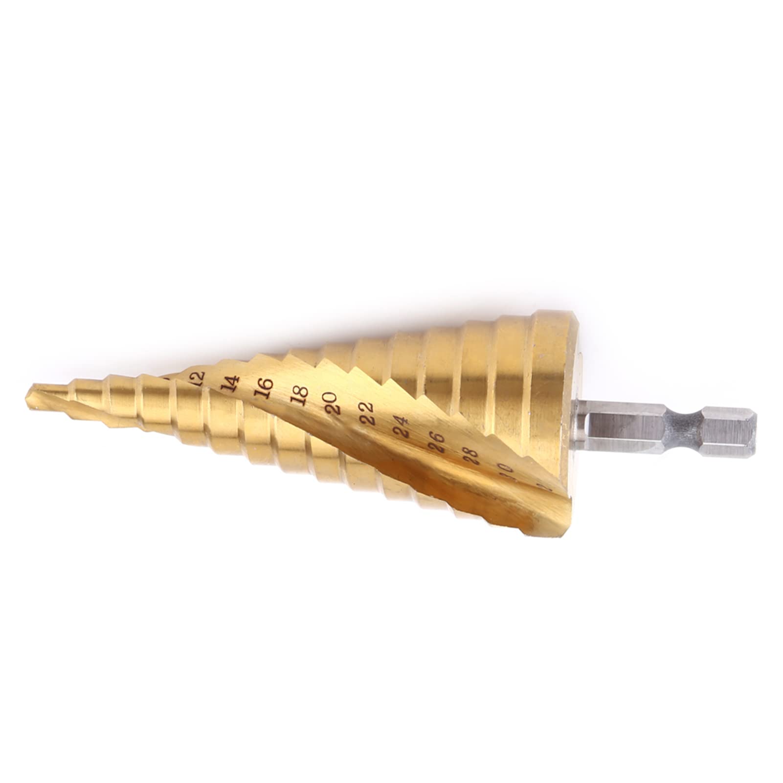 1 foret étagé à revêtement en acier rapide à cannelure hélicoïdale, tige hexagonale, outils électriques 4-32 mm - 4