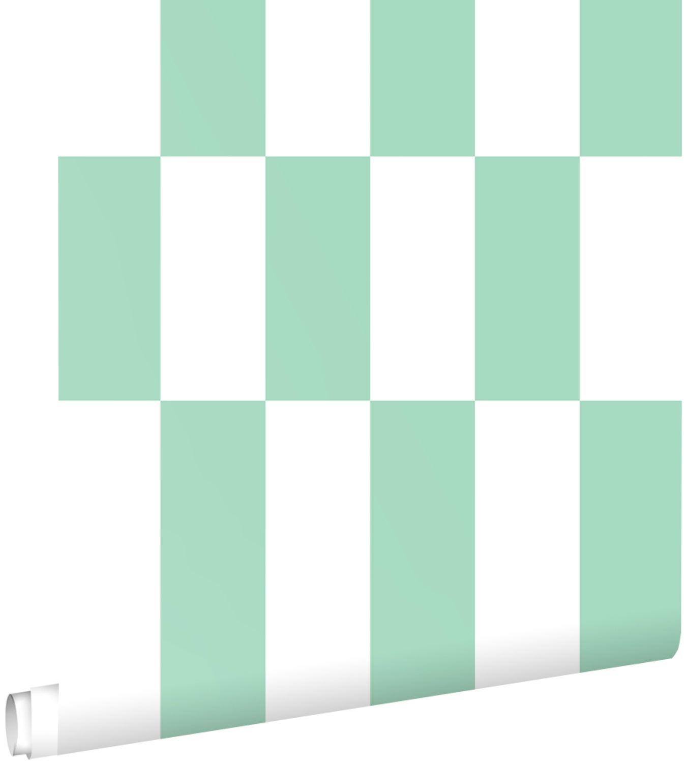 Tapeta naszywka miętowej zieleniIbiałym - 50 x 900 cm - ESTAHOME