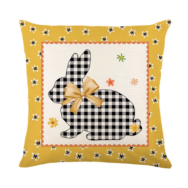 Lot de 4 Housse de Coussin, Housse Coussin 45x45cm Housses de Coussin Taie d'oreiller Décoratif Canapé pour Chambre, Canapé, Chaise, Lit,Jardin(Oeufs - 4