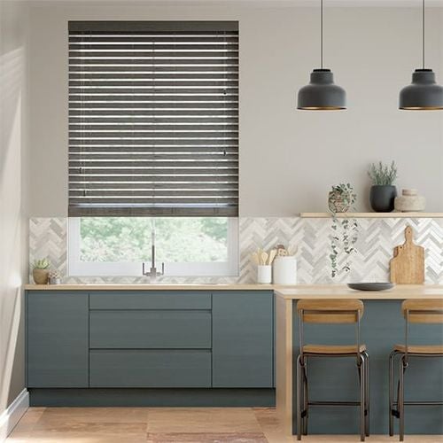 Venecianas Madera Efecto madera con escalerilla Color Nuclear 73x240 - Cortinadecor - 6