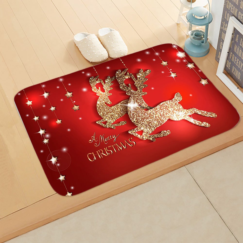 Paillasson De Noël, Tapis De Sol De Noël, Tapis De Bain Antidérapant