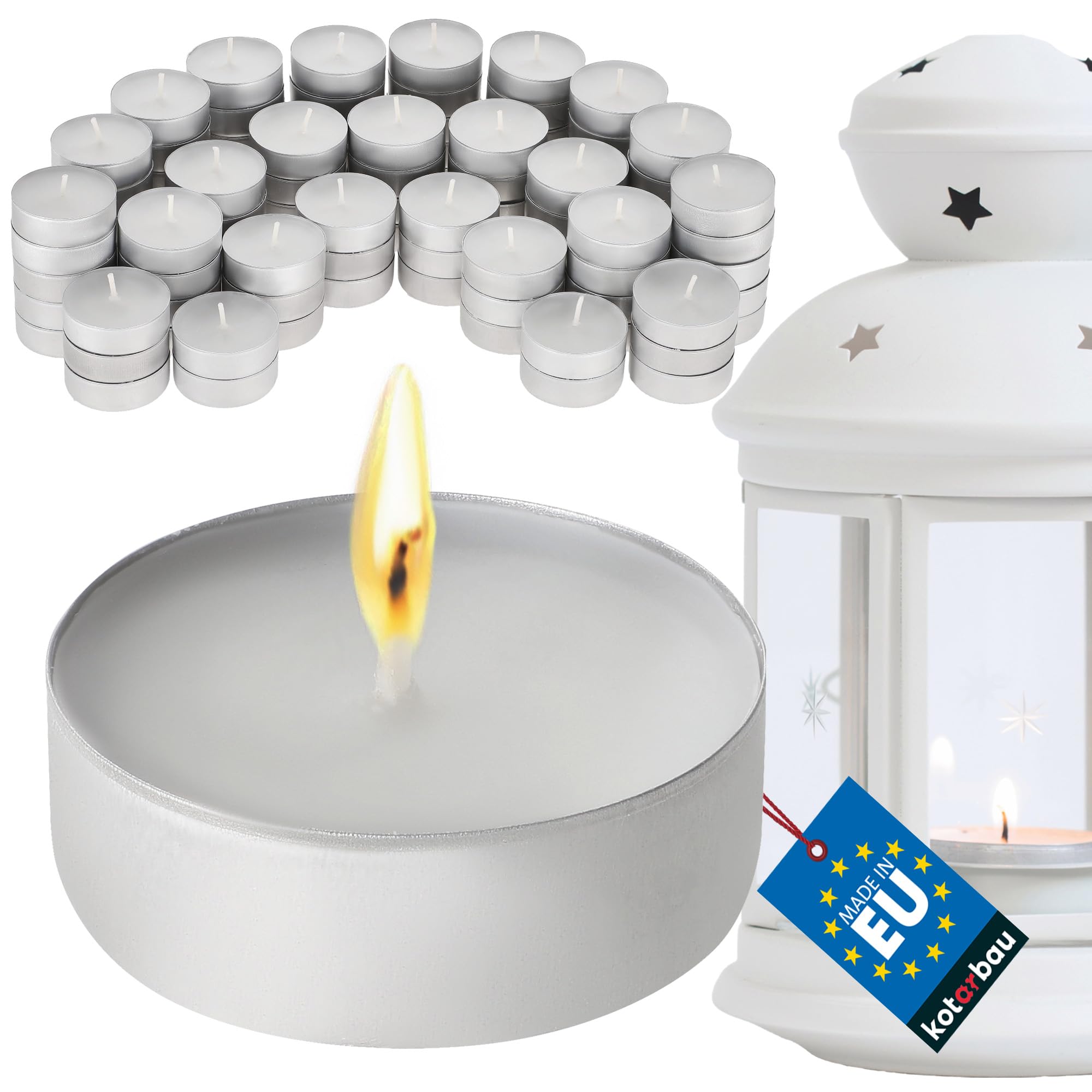 Zestaw świeczek świec 100 szt podgrzewacz tealight świeczki bezzapachowe 3h - KOTARBAU