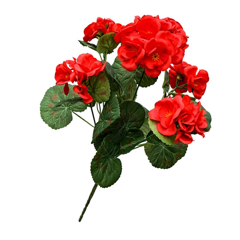 Lot De 5 Fleurs Artificielles ZYWUOY – Géraniums Jaunes – Tige 36 Cm – En Soie, Pour Décoration Intérieur/extérieur