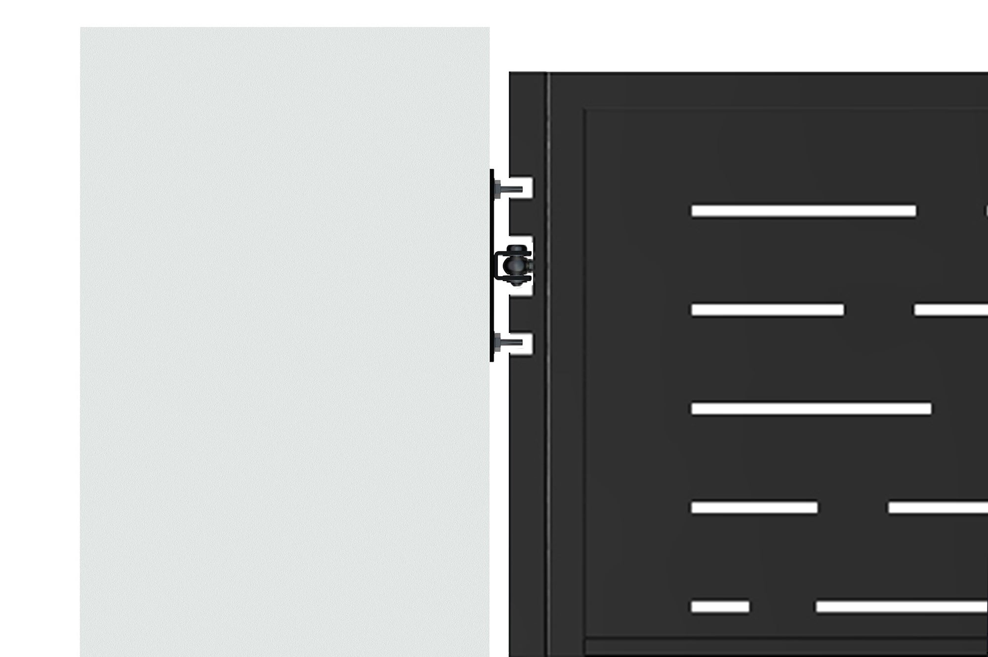 Portillon acier 1m NALI ARLBERG H.180cm Noir mat - 4