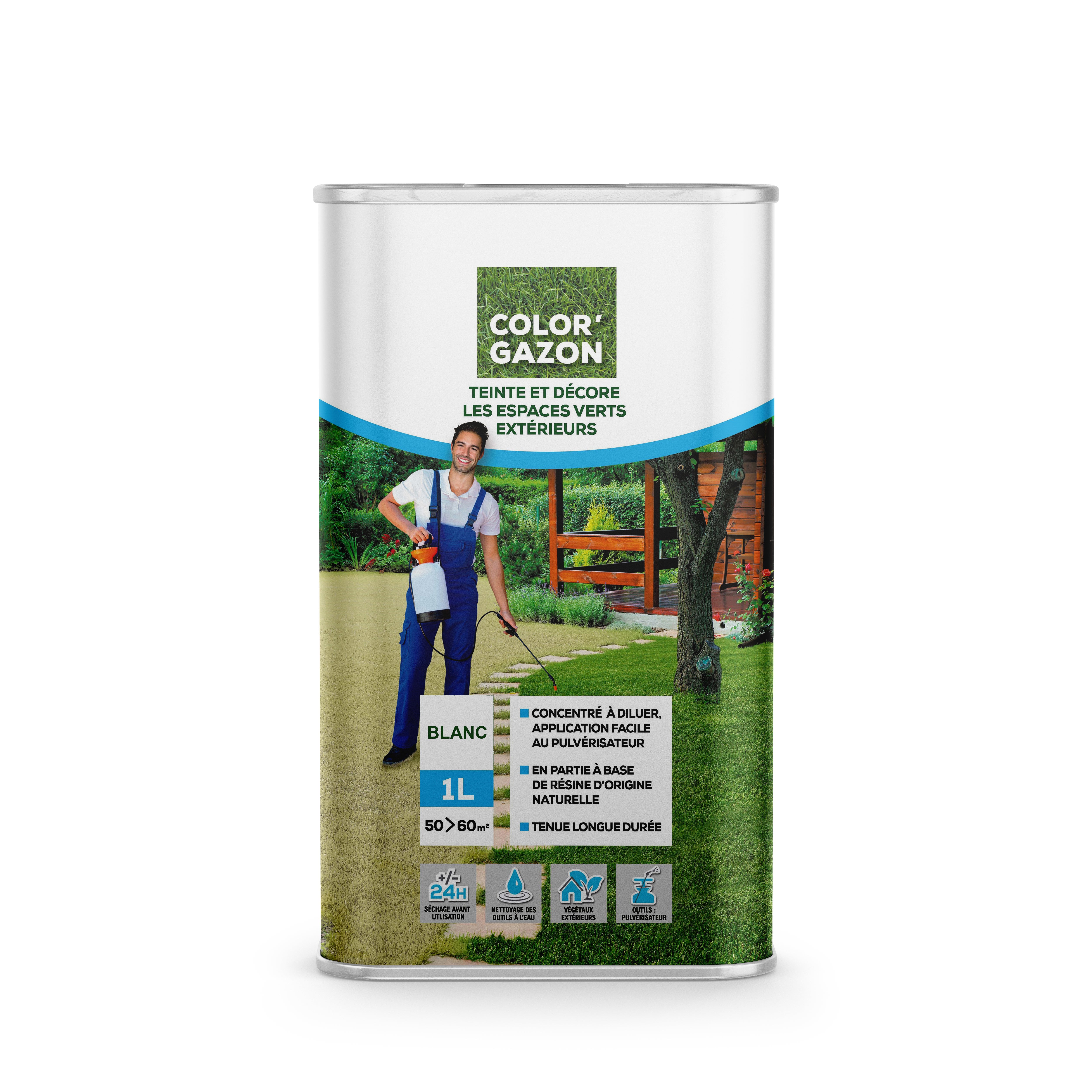 Peinture CDECO Color' Gazon Blanc 1L - 3