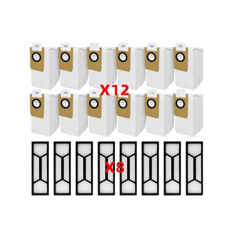 20 Stuks Accessoires voor Eufy X10 Pro Omni Robot Vacuüm, Vervangende Onderdelen Hoofdborstel, Zijborstel, Wasbaar Filter, Mop Doeken, Stofzak