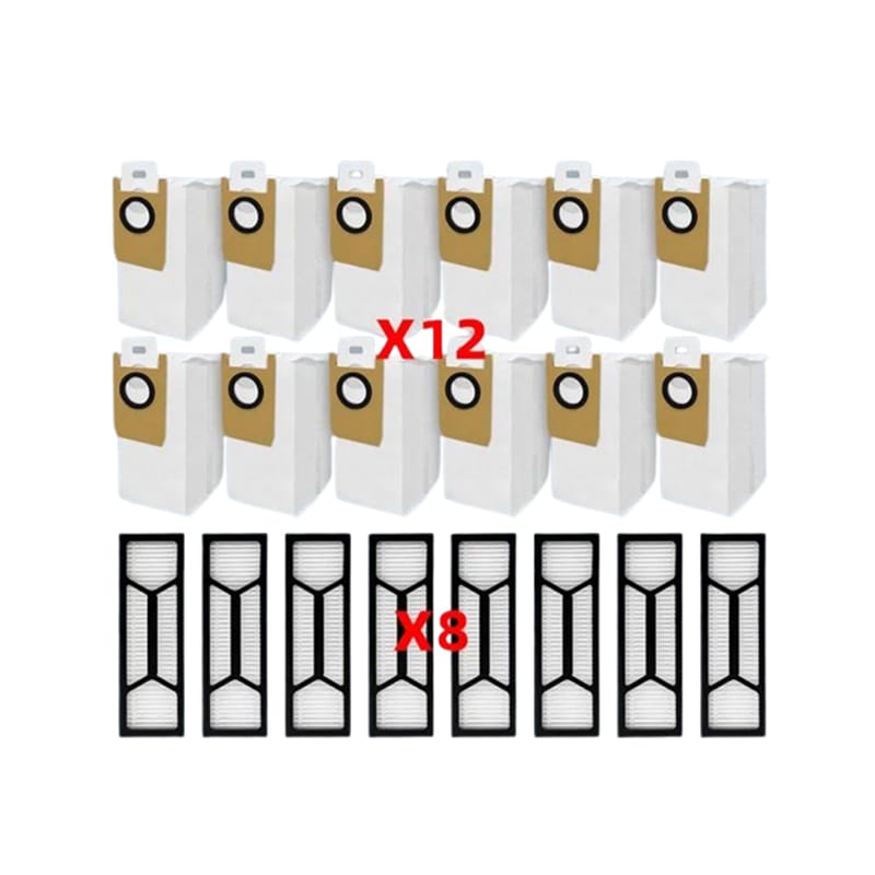 20 Stuks Accessoires voor Eufy X10 Pro Omni Robot Vacuüm, Vervangende Onderdelen Hoofdborstel, Zijborstel, Wasbaar Filter, Mop Doeken, Stofzak 20 Stuks Accessoires voor Eufy X10 Pro Omni Robot Vacuüm, Vervangende Onderdelen Hoofdborstel, Zijborstel, Wasbaar Filter, Mop Doeken, Stofzak