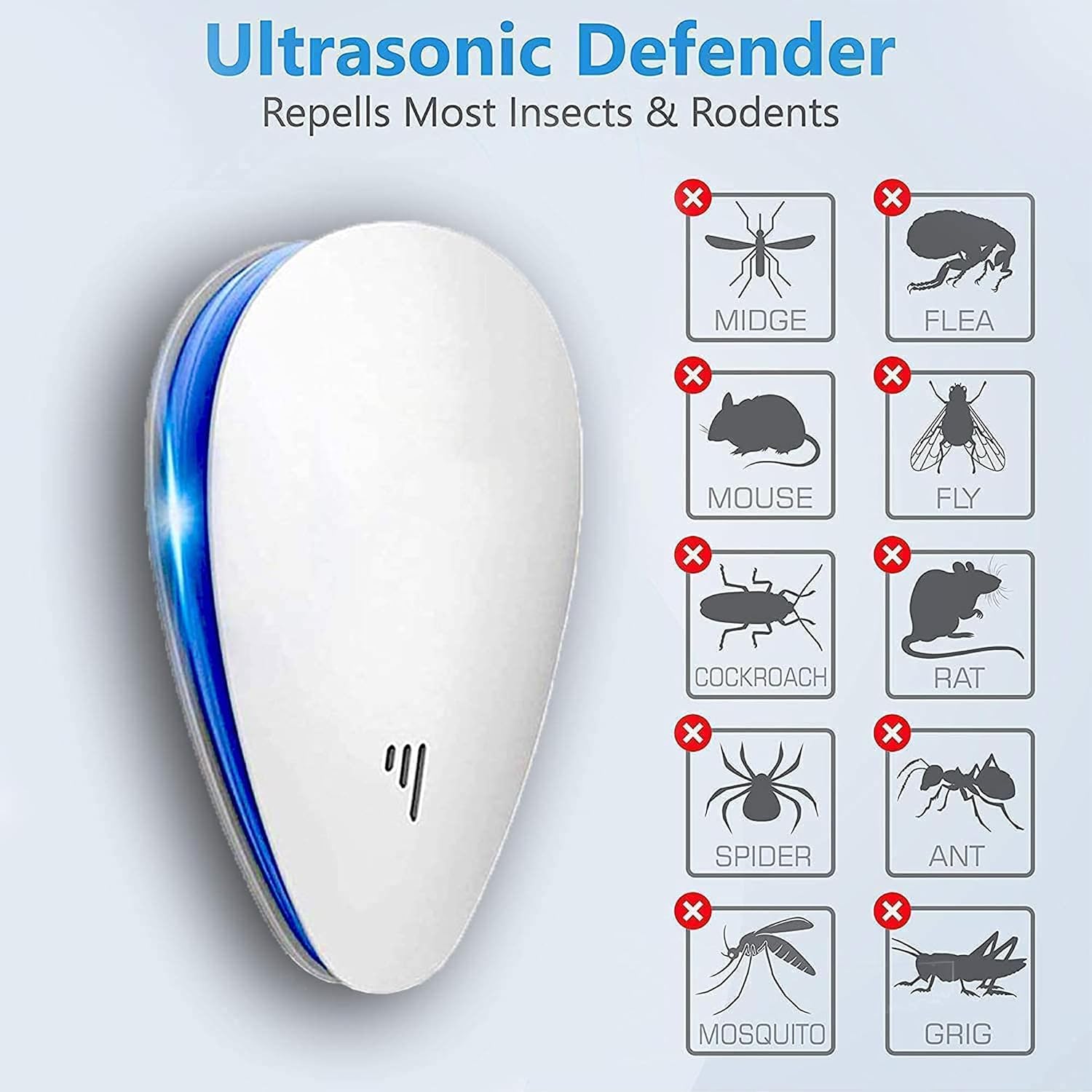Répulsif anti-insectes ultrasonique domestique, répulsif contre les ...