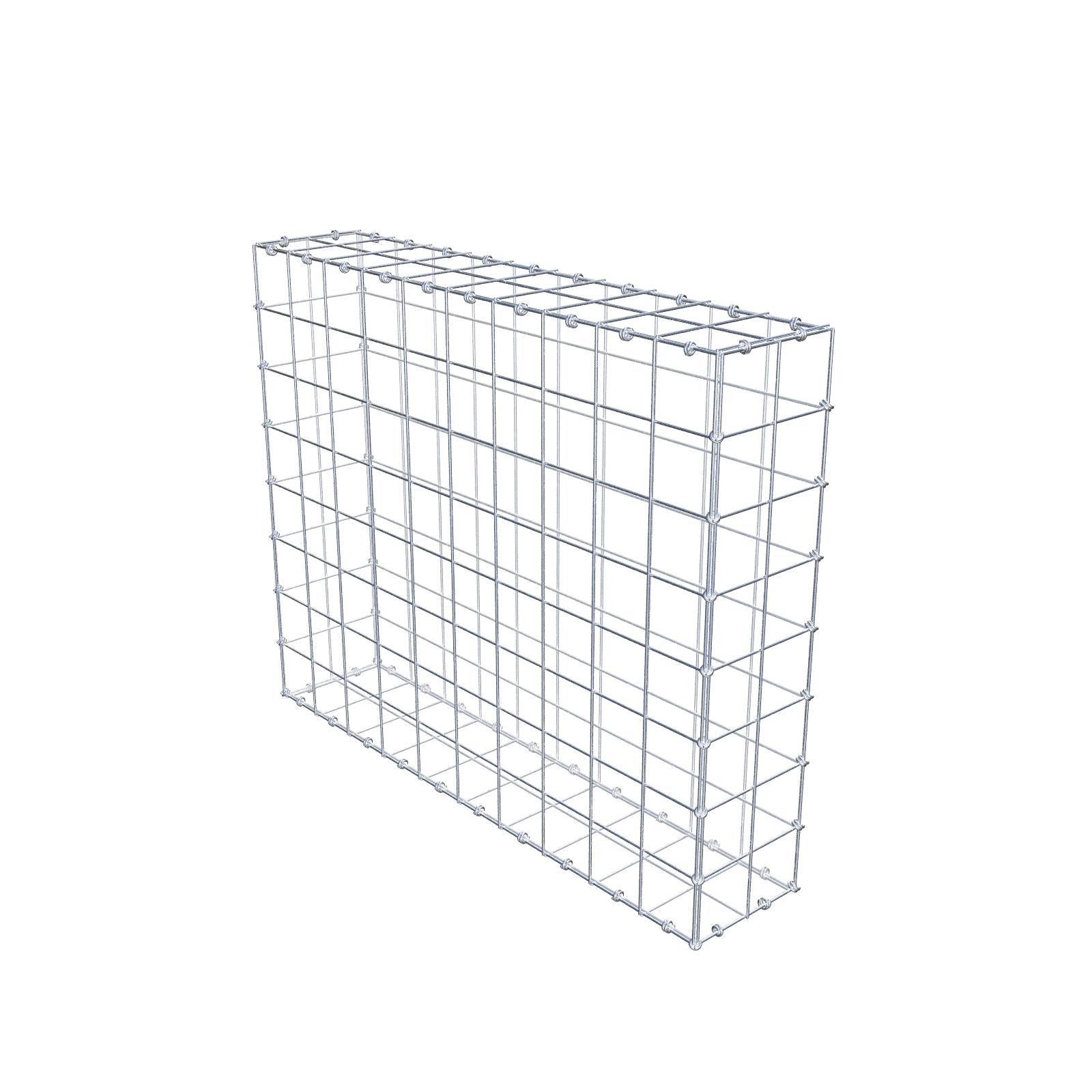 Gabion 100 cm x 80 cm x 20 cm (dł. x wys. x gł.), rozmiar oczka 10 x 10 cm, pierścień spiralny
