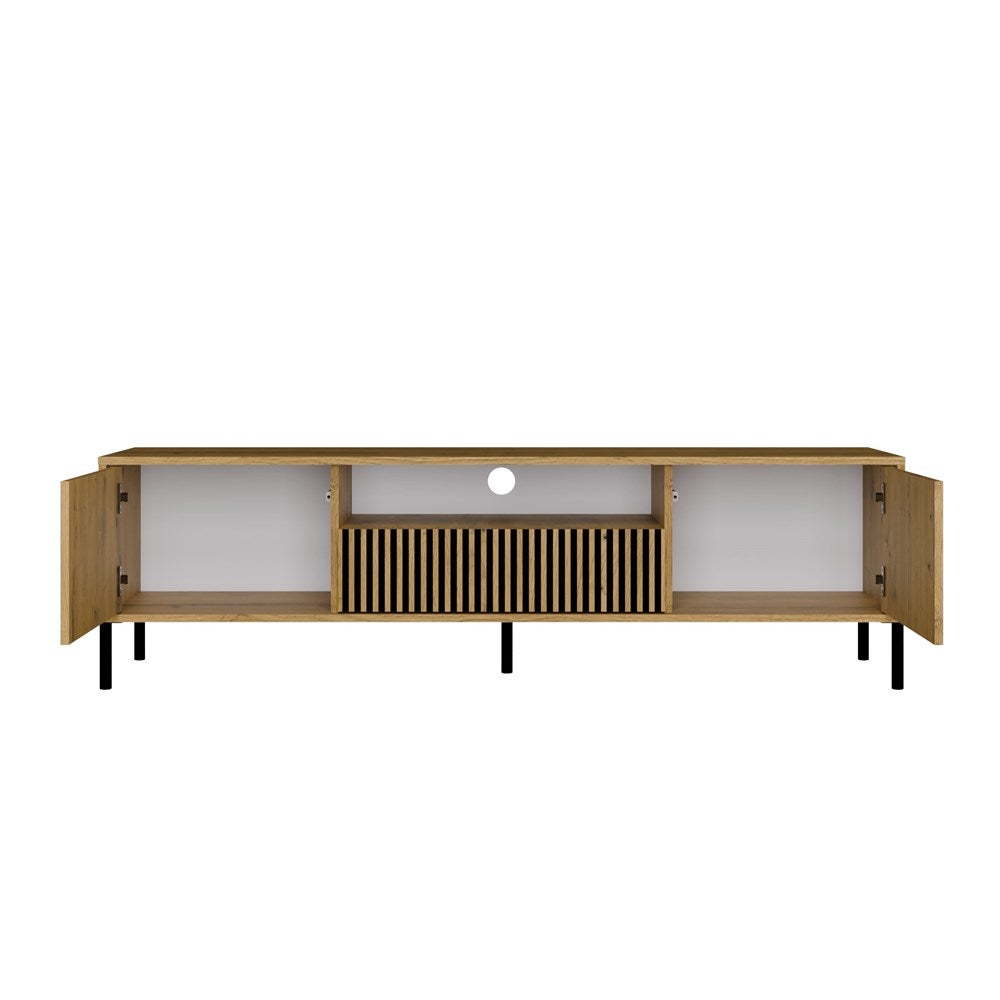 Szafka RTV, dąb Artisan, 164 x 47 x 40 cm - 8