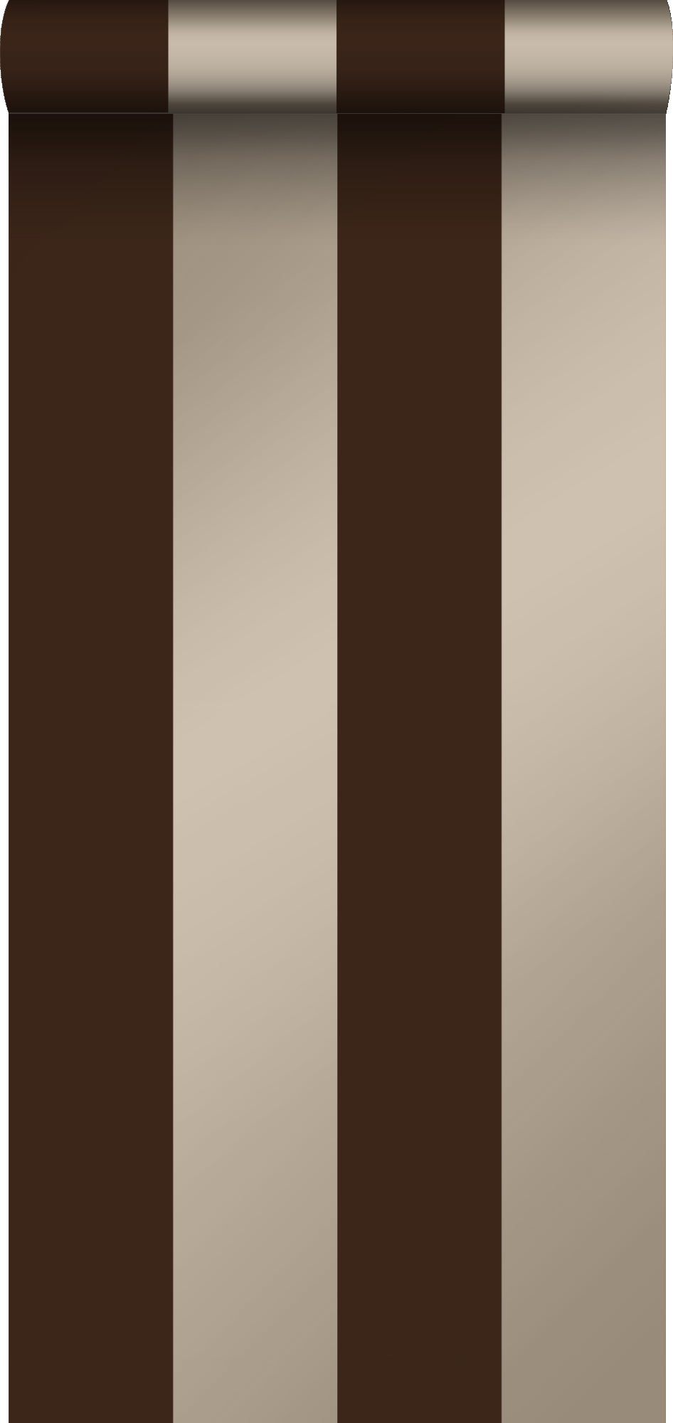 Tapeta paski matowy brązIbłyszczącego brązu - 53 cm x 10.05 m - ORIGIN