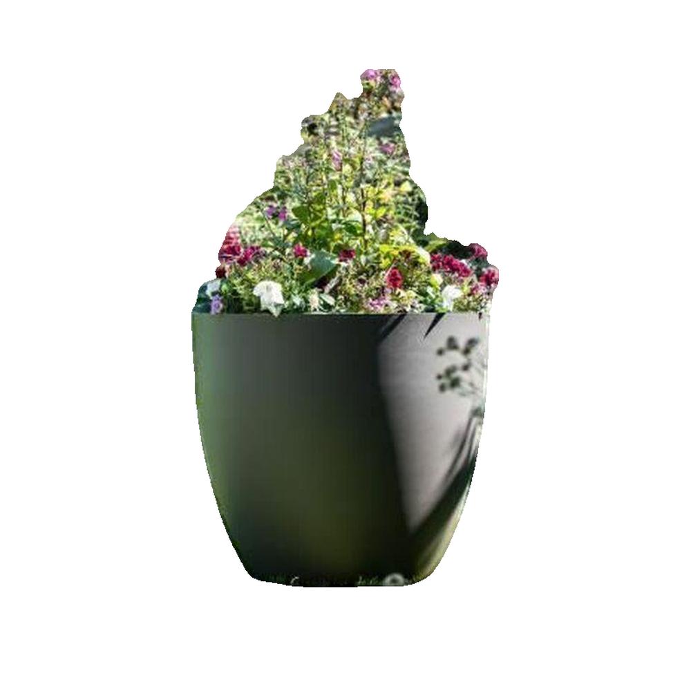 Pot de fleurs - GARDEN ID - Phoenix Anthracite - 60 x 56 cm - 100% Recyclé et Recyclable - Résistant au Gel et UV - Pour Extérieur - 2