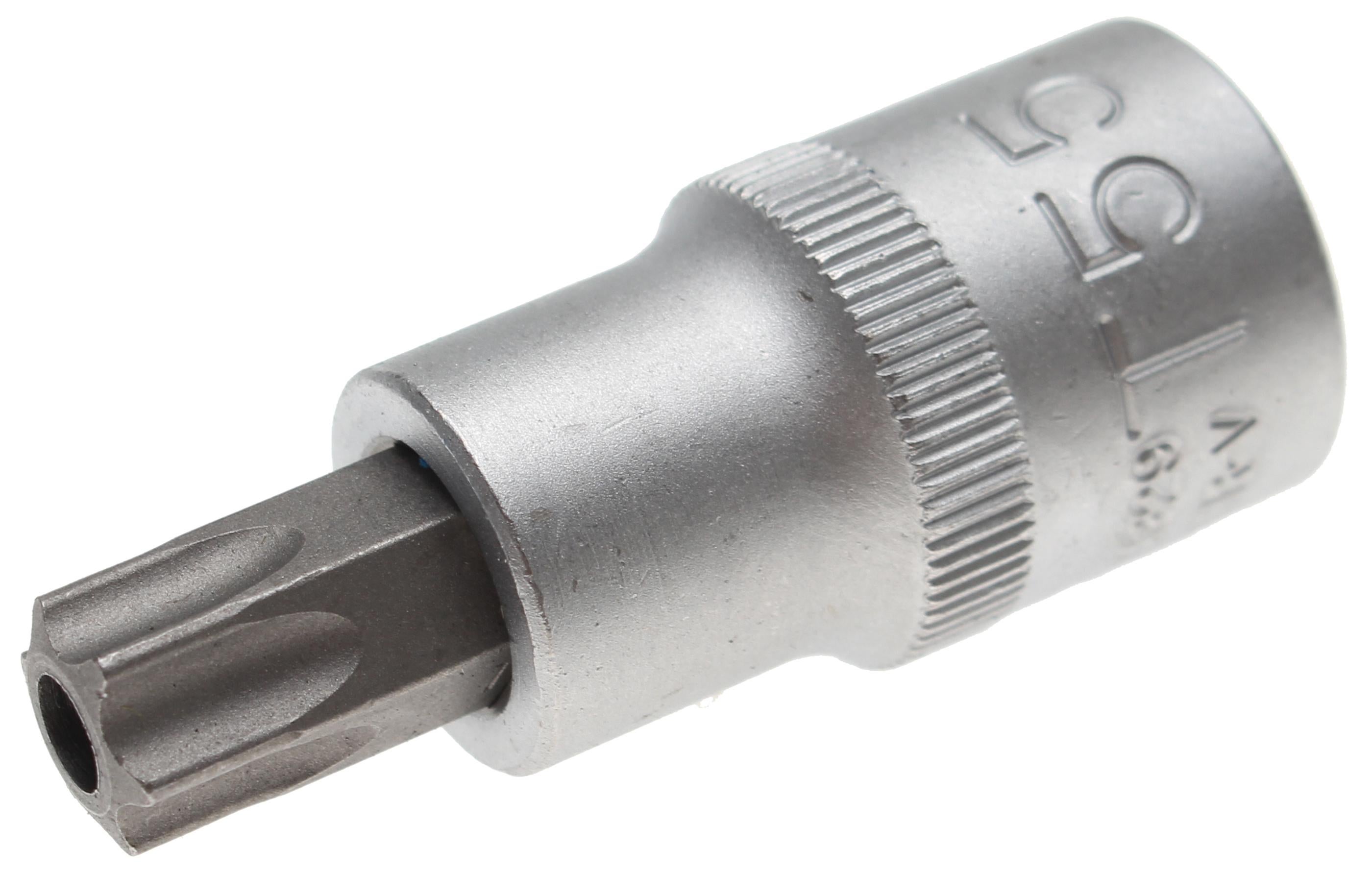 BGS Bit-Nasadka napęd kwadrat 12,5 mm (1/2") profil T (dla Torx) z otworem T55 - 4329
