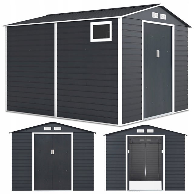 Domek Ogrodowy Narzędziowy na Narzędzia Szopa MONTREAL 277x323cm Metalowy 1 szt