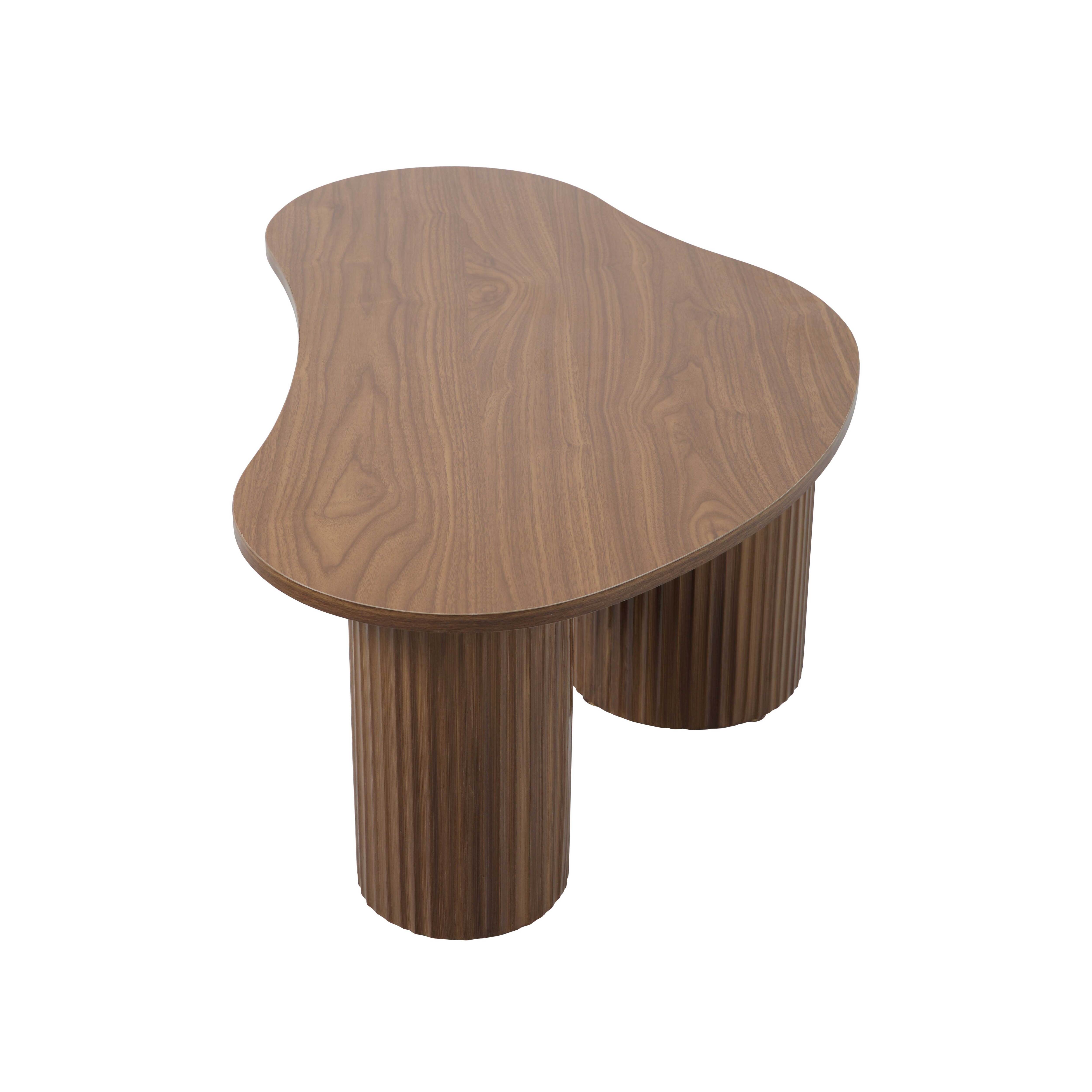 Table basse gigogne en mélaminé bois foncé - 7