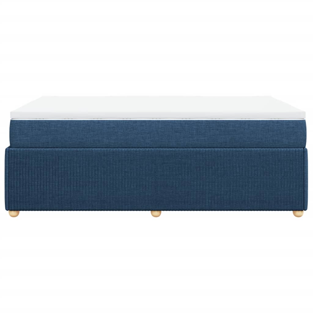Sommier à lattes de lit avec matelas Bleu 120x200 cm Tissu - 5