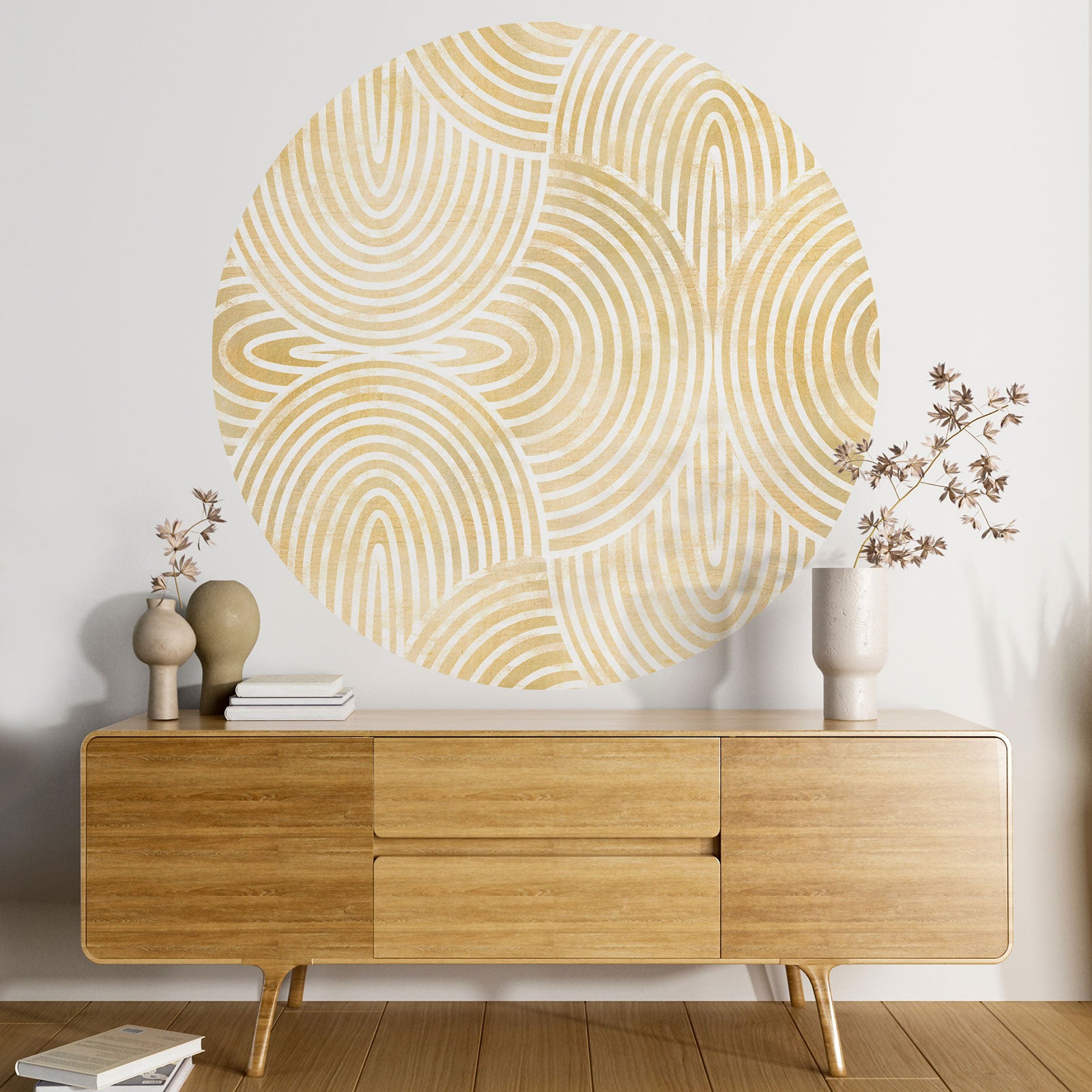 Stickers rond / cercle - Design - 3617689867793 - Adhésif + Protection MATE - Diamètre 140 cm - 2