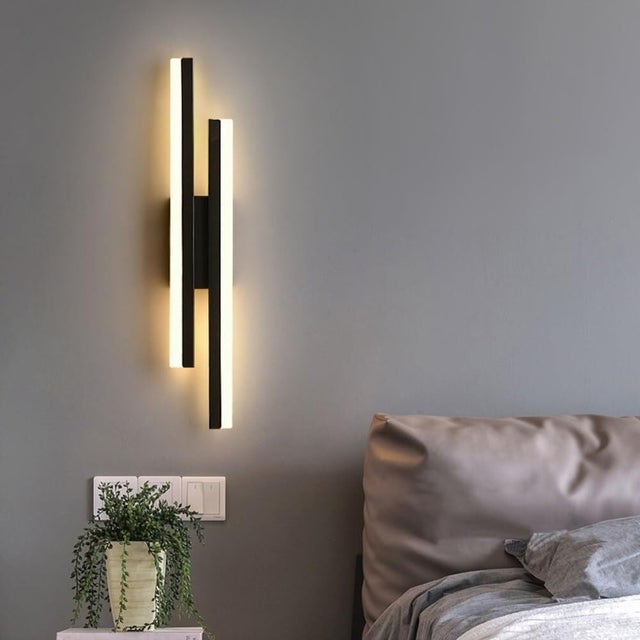 Kinkiet LED 48 cm, nowoczesna lampka nocna, kinkiet LED 16 W, dekoracyjne oświetlenie wnętrza, ciepłe światło 3000 K