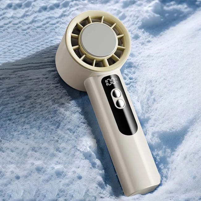 Ventilatore portatile, mini ventilatore pieghevole a 180°, schermo LCD, ultra silenzioso, batteria da 4000 mAh, con cavo - Bianco Ventilatore portatile, mini ventilatore pieghevole a 180°, schermo LCD, ultra silenzioso, batteria da 4000 mAh, con cavo - Bianco