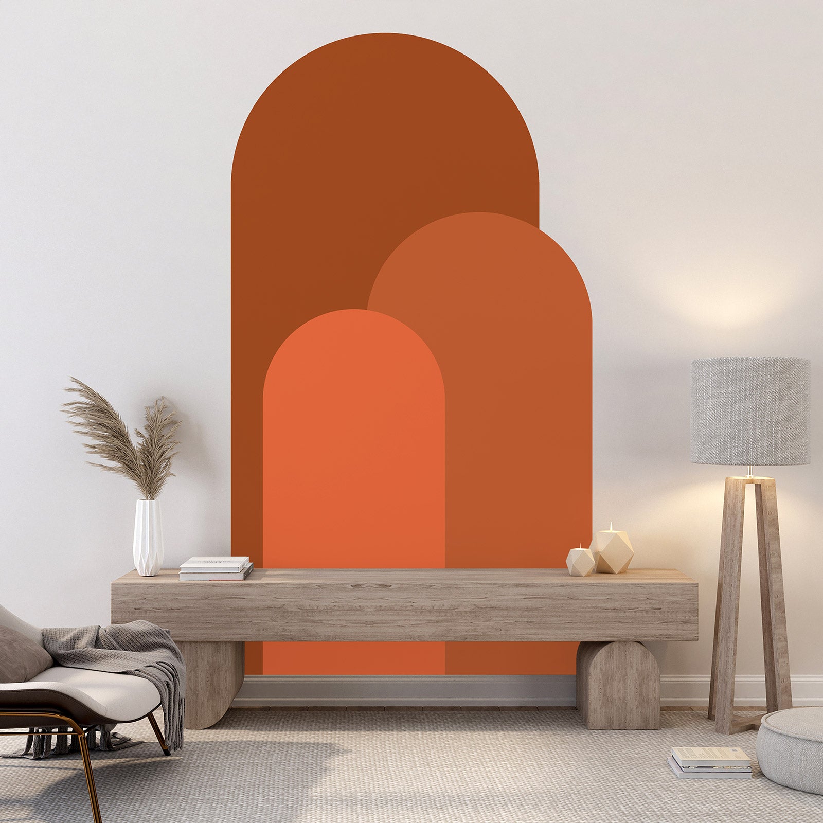 Stickers Arches - Design - Adhésif + Protection MATE - Largeur 90 x Hauteur 168 cm - 3