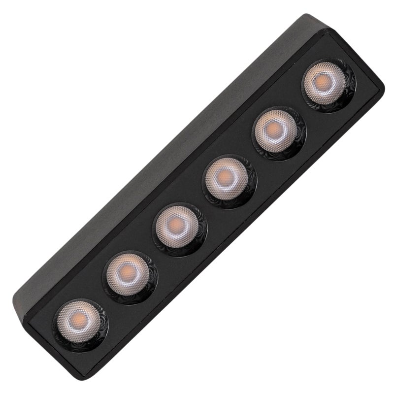 Panel szynowy LED oprawa na szynę magnetyczną REFLEKTOR Lampa 6-punktowa czarna 4000K 480lm długość 122mm - LEDHOFF