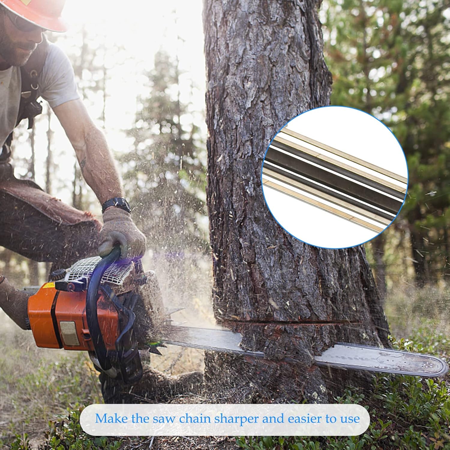 Affûteur 2-en-1 4.0mm – Lime Aiguiseur Tronçonneuse Compatible Chaîne Stihl 3/8P – Facile et Rapide - 7