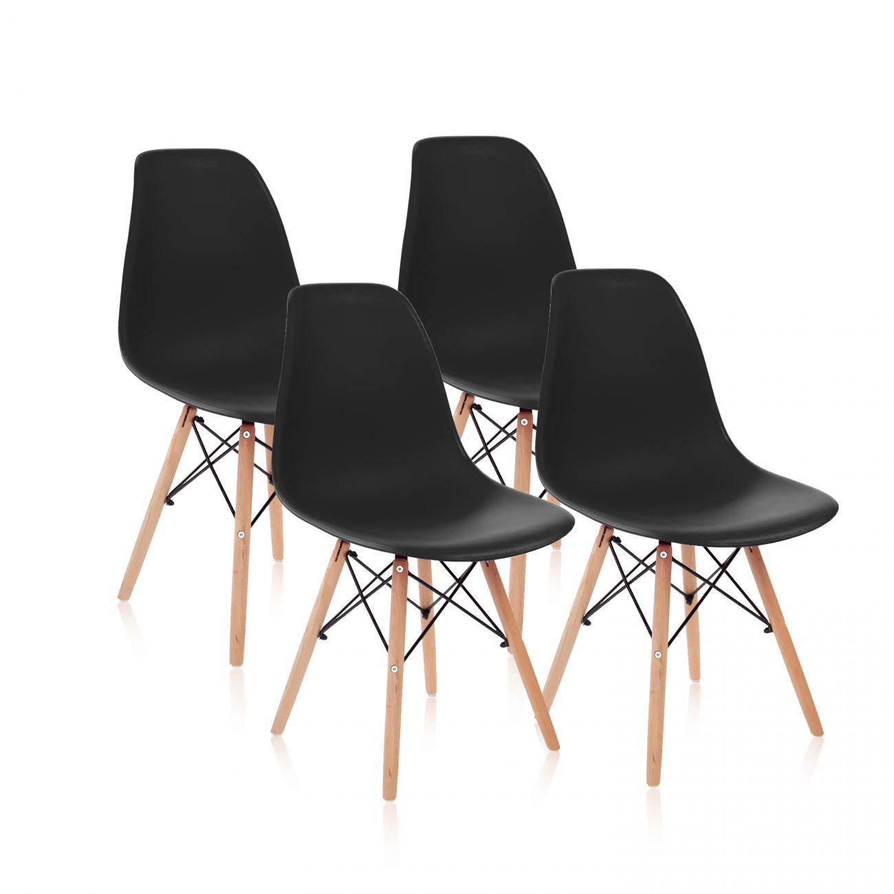 Pack 4 chaises Tower Wood - 3