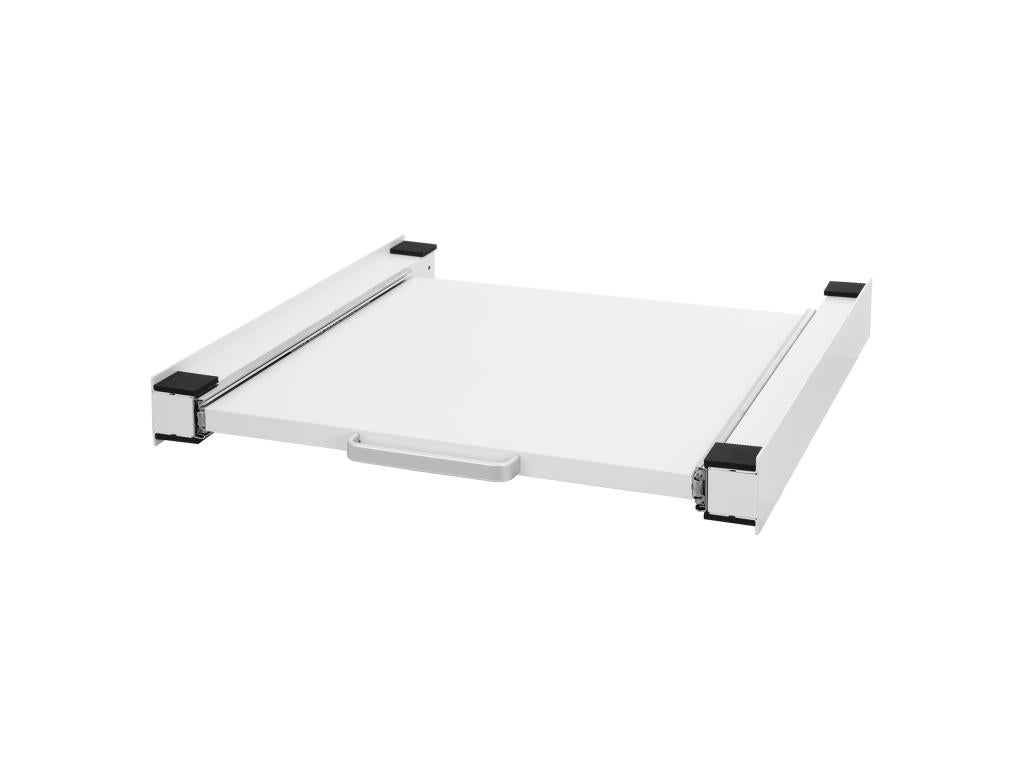 Estante extraíble intermedio entre lavadora y secadora blanco 60 x 60 cm con asa - 6