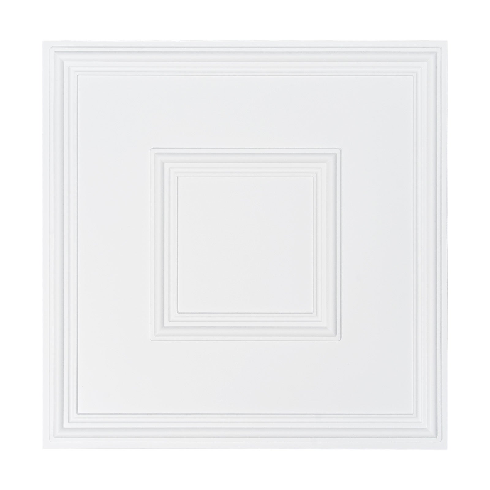 Dalles de Plafond PVC VEVOR Lot de 12, Plaques Décoratives 605 x 605 mm à Coller, Revêtement Blanc Motif 3D - 8