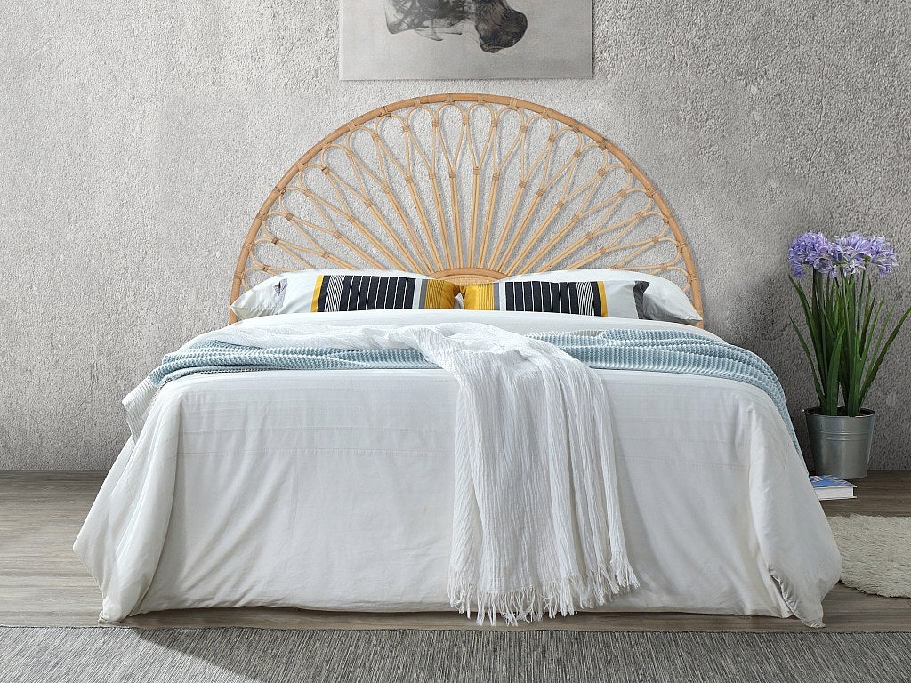 Tête de lit 140 cm - Rotin - Naturel - SOLIA - 6