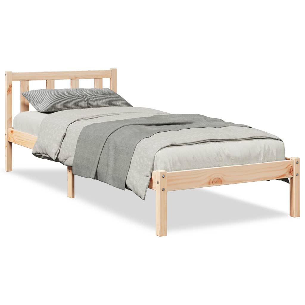 Łóżko Drewniane Rama Łóżka Sofa Brązowe Do Sypialni Pokoju 100x210 cm