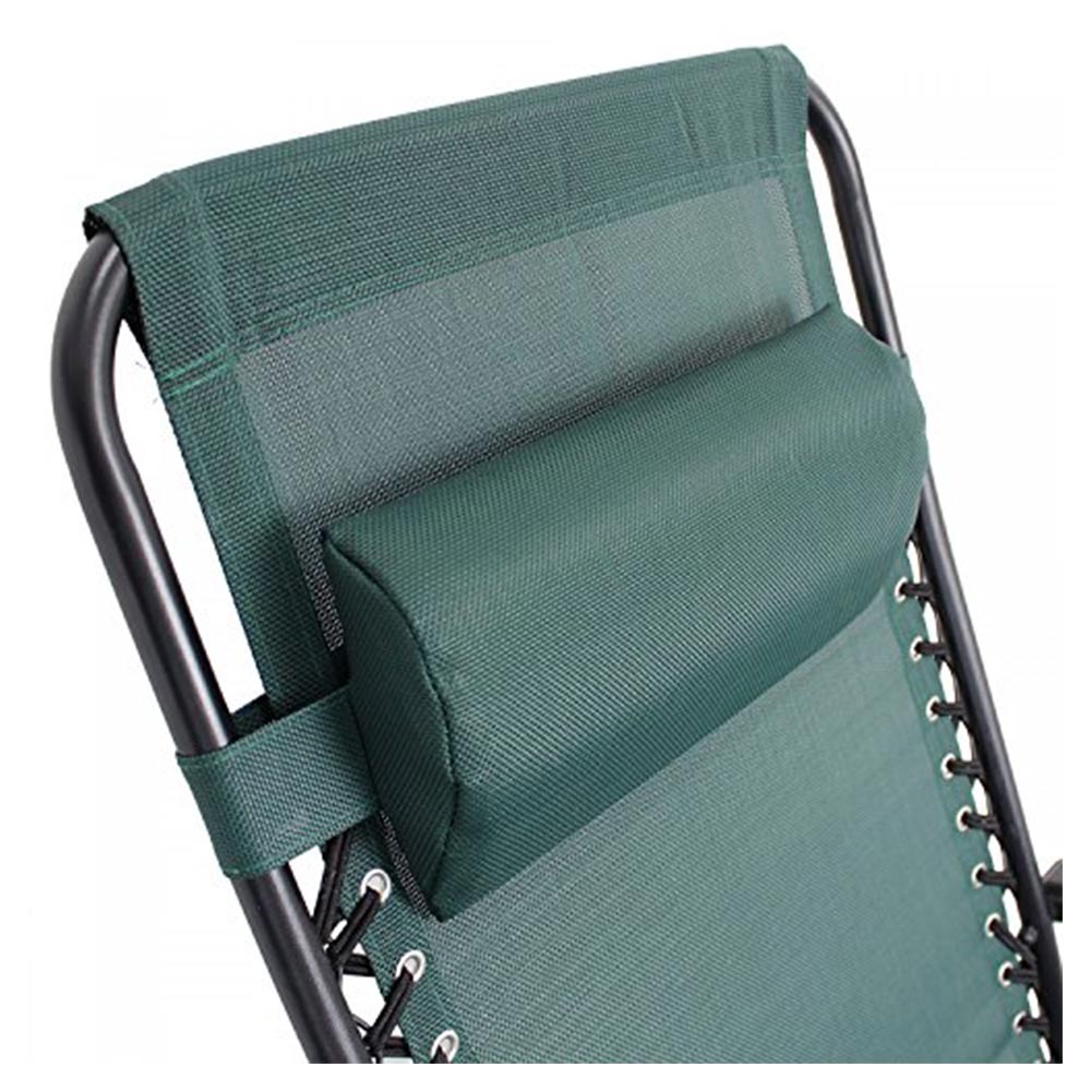 Transat réglable zéro gravité en textilène vert, peu encombrant - 5